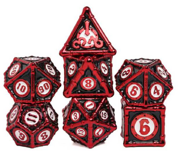 Metal Bamboo Themed 7 Piece Dice Set (Online Order Only)