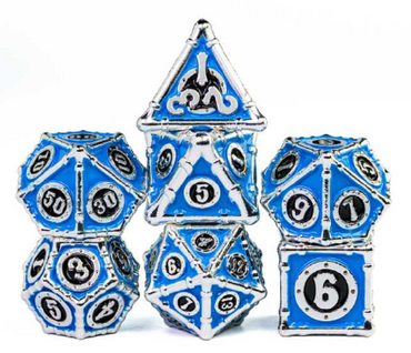 Metal Bamboo Themed 7 Piece Dice Set (Online Order Only)
