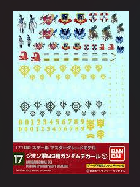 Gundam - Multiuse Decal Sheets (Online Order Only)