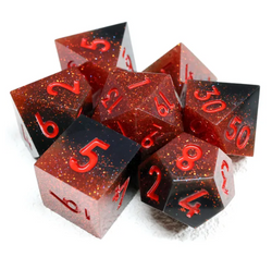 Resin Sharp Edged Themed 7 Piece Polyhedral Dice Set (Online Order Only)
