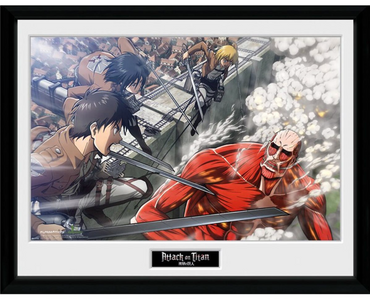 Attack on Titan Fight Scene Framed Poster (ONLINE ORDER ONLY)