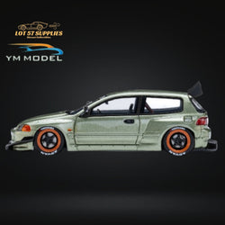 (Pre-Order) YM Model Honda Civic Pandem EG4 K20 Modified Bronze Green 1:64 Limited to 399 PCS (ONLINE ORDER ONLY)