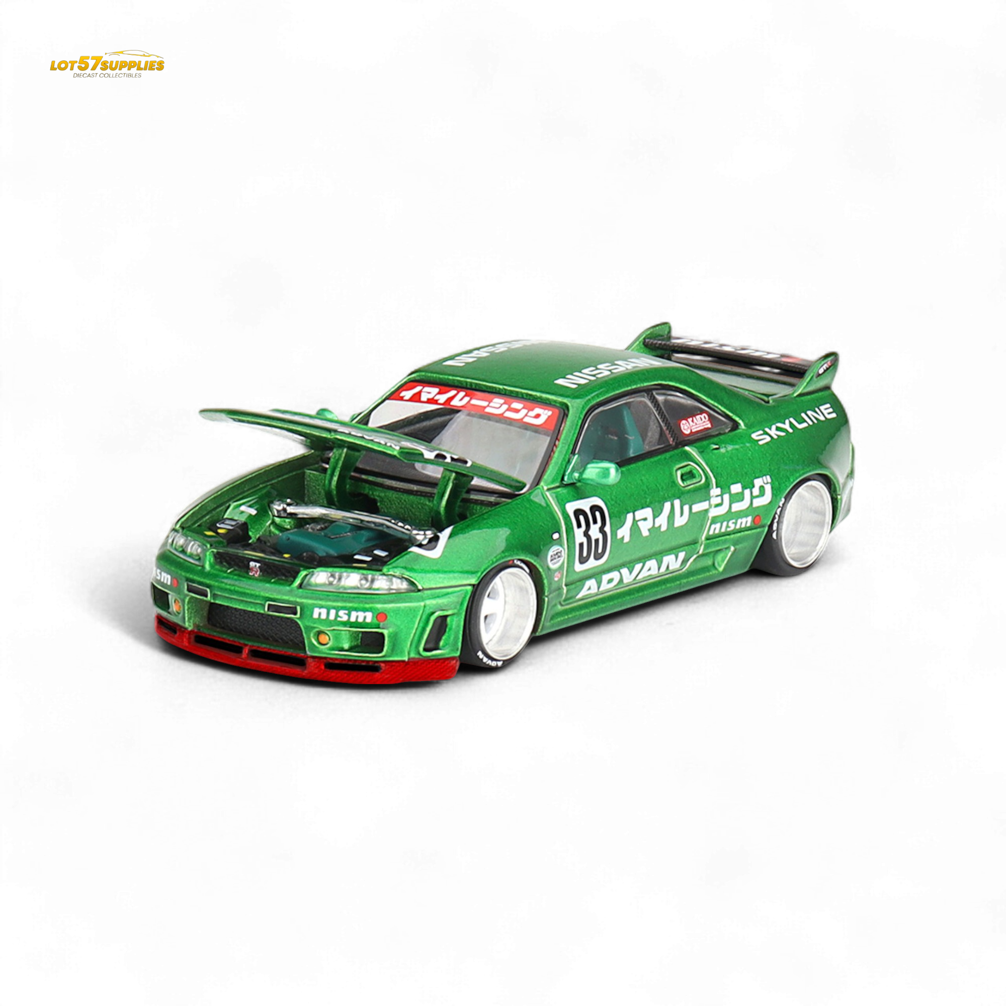 Mini GT x Kaido House Nissan Skyline GT-R R33 IMAI RACING V1 Green 1:64 KHMG150 (ONLINE ORDER ONLY)
