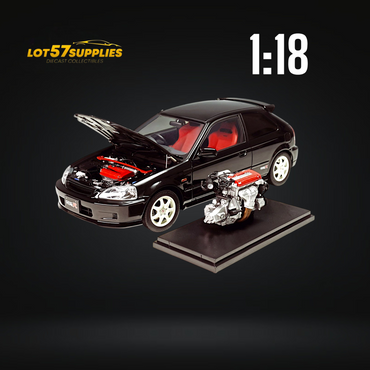 MOTORHELIX Honda Civic Type-R EK9-120 BLACK Fully Openable 1:18 (ONLINE ORDER ONLY)