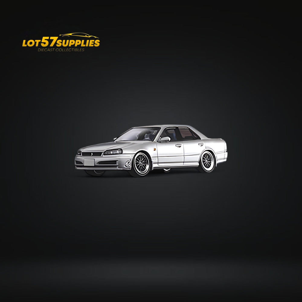 Mortal ER34 SKYLINE 25GT-t AIT Exhibition Model Ordinary Silver 1:64 (ONLINE ORDER ONLY)