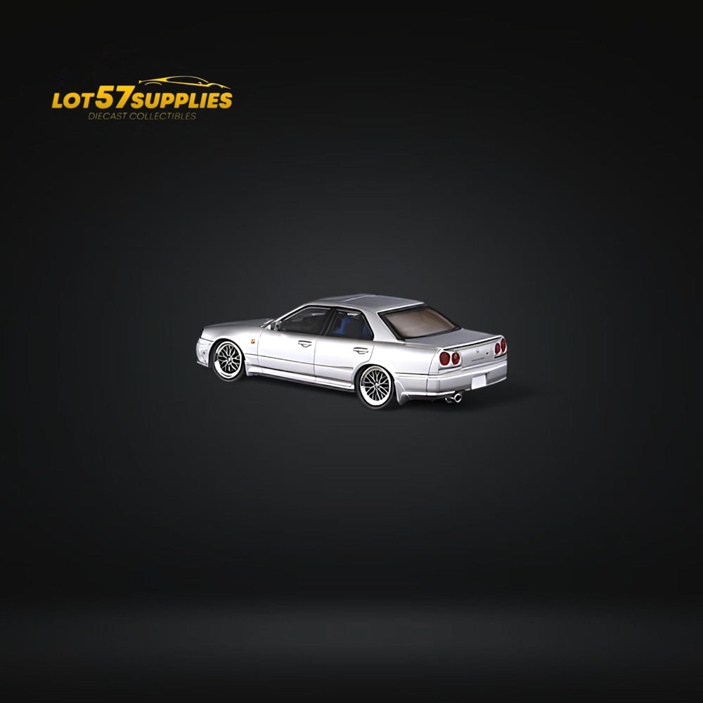 Mortal ER34 SKYLINE 25GT-t AIT Exhibition Model Ordinary Silver 1:64 (ONLINE ORDER ONLY)
