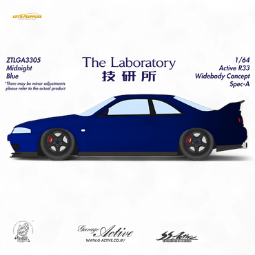 (Pre-Order) The Laboratory x ZONZO Nissan R33 Widebody Concept Spec-A - Metallic Midnight Blue 1/64 (ONLINE ORDER ONLY)
