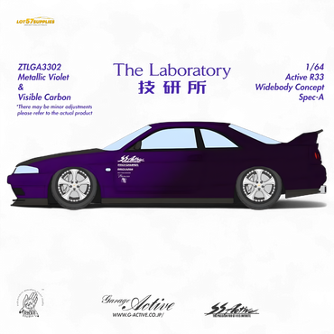 (Pre-Order) The Laboratory x ZONZO Nissan R33 Widebody Concept Spec-A - Metallic Purple 1/64 (ONLINE ORDER ONLY)