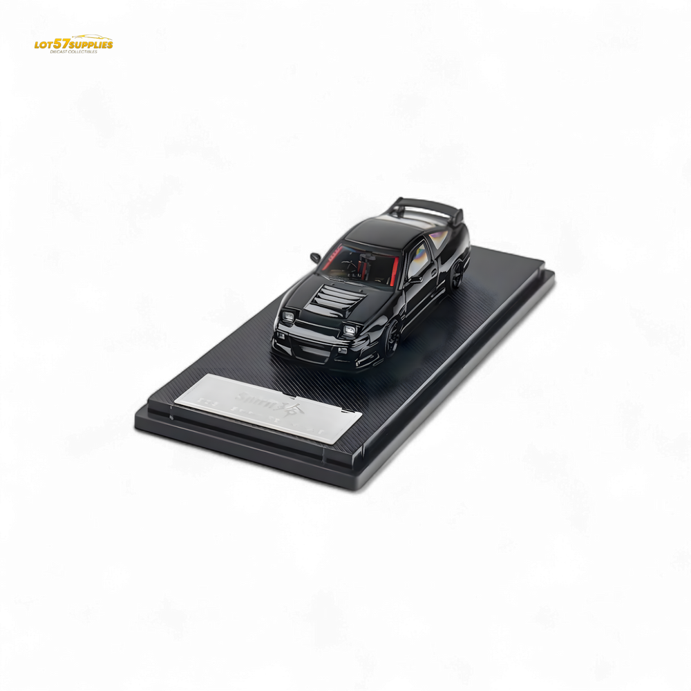 MicroTurbo Custom 180SX Type X Metallic Black MIYABI 1:64 (ONLINE ORDER ONLY)