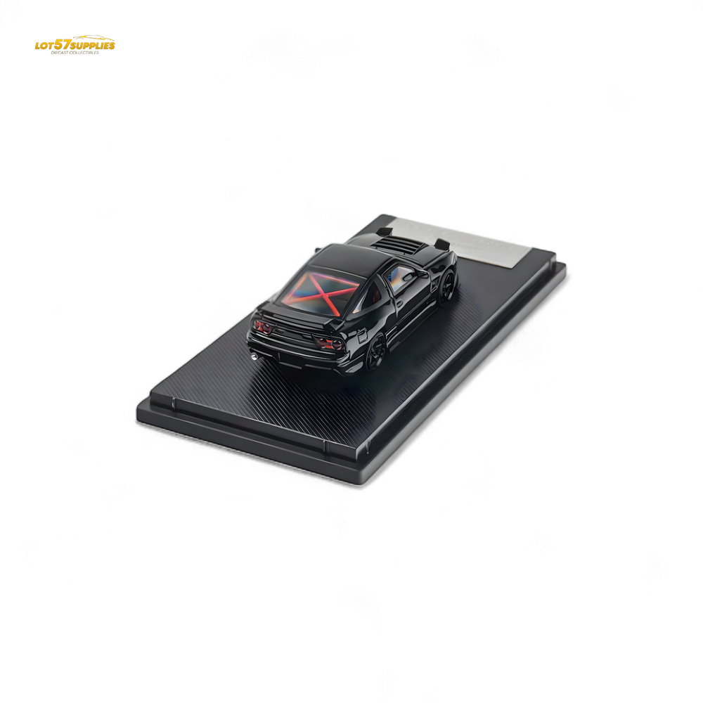 MicroTurbo Custom 180SX Type X Metallic Black MIYABI 1:64 (ONLINE ORDER ONLY)