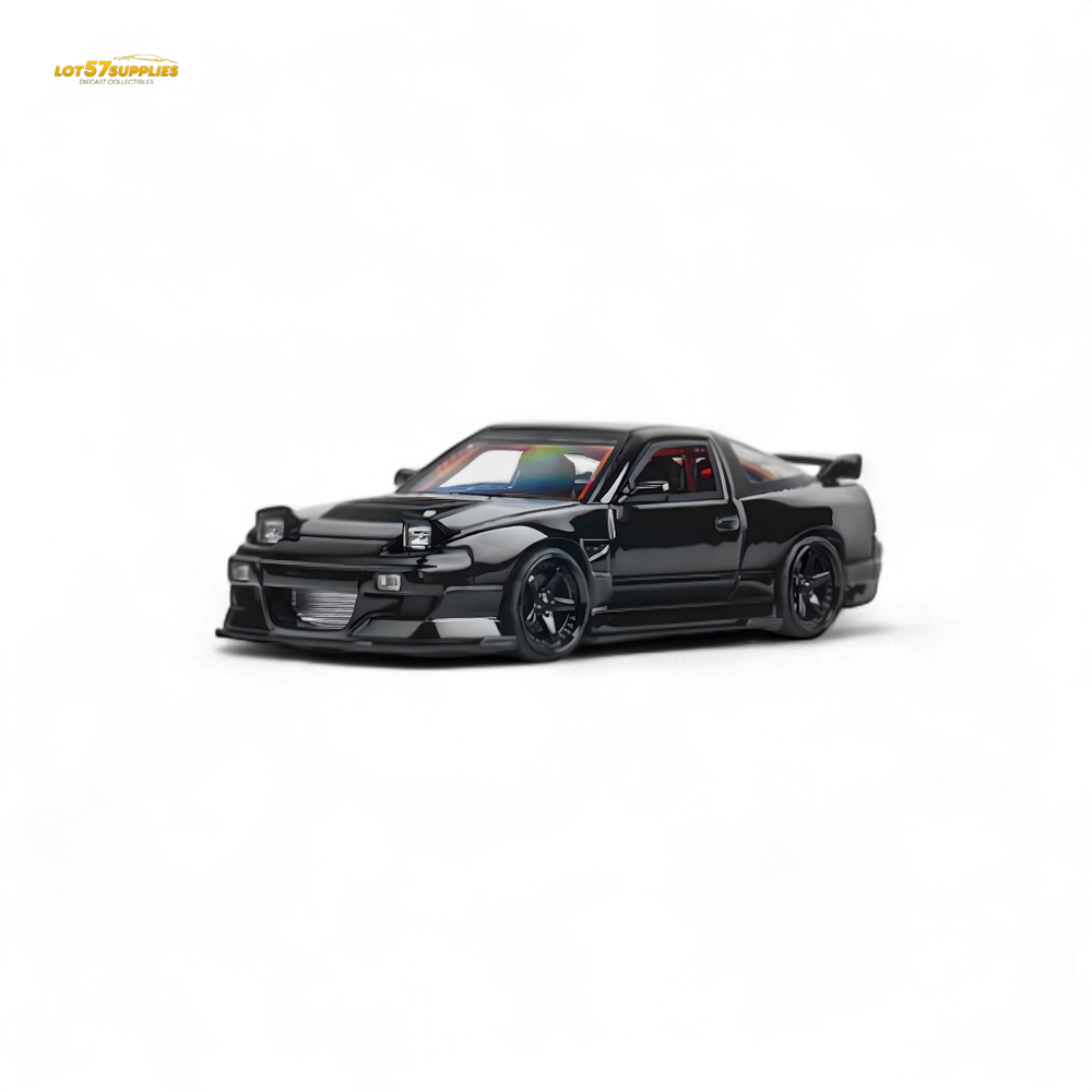MicroTurbo Custom 180SX Type X Metallic Black MIYABI 1:64 (ONLINE ORDER ONLY)