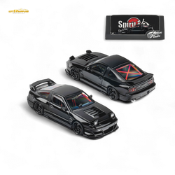 MicroTurbo Custom 180SX Type X Metallic Black MIYABI 1:64 (ONLINE ORDER ONLY)