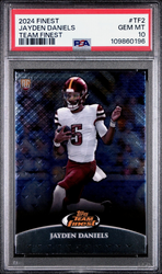 Graded 2024 Topps Finest Jayden Daniels #TF2 Teams Finest Rookie RC Football Card PSA 10 Gem Mint (ONLINE ORDER ONLY)