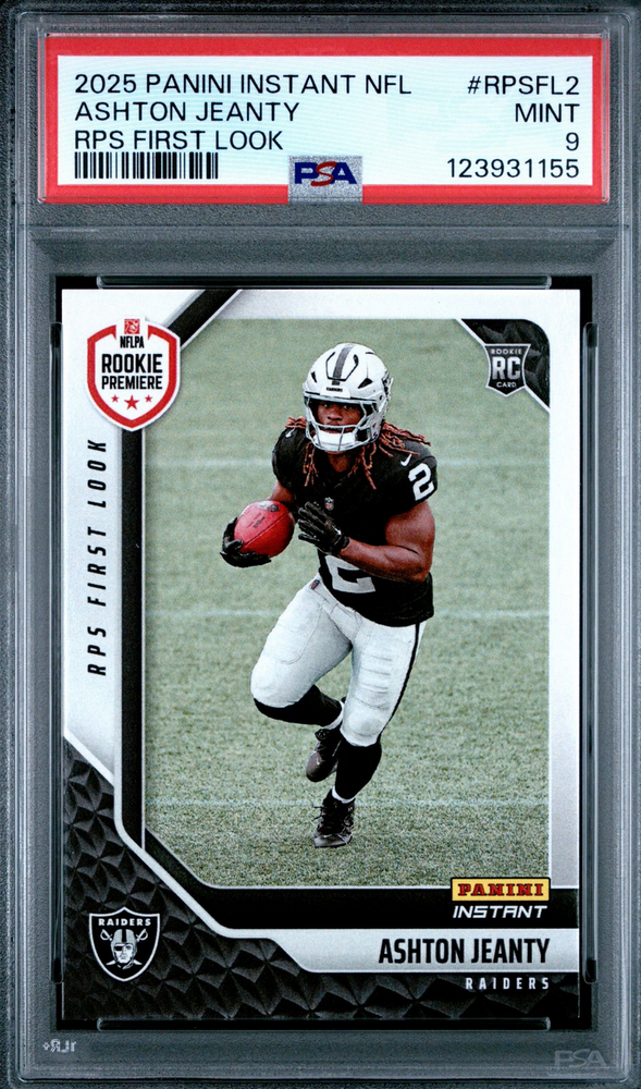 Graded 2025 Panini Instant Ashton Jeanty #RPSFL2 RPS First Look Rookie RC Football Card PSA 9 Mint (ONLINE ORDER ONLY)
