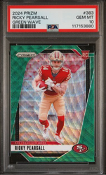 Graded 2024 Panini Prizm Ricky Pearsall #383 Green Wave Rookie RC Football Card PSA 10 Gem Mint (ONLINE ORDER ONLY)