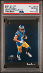 Graded 2023 Panini Select Puka Nacua #STWPNA Score Throwback Rookie RC Football Card PSA 10 Gem Mint (ONLINE ORDER ONLY)