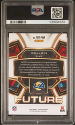 Graded 2023 Panini Select Puka Nacua #FUTPNA Future Rookie RC Football Card PSA 10 Gem Mint (ONLINE ORDER ONLY)