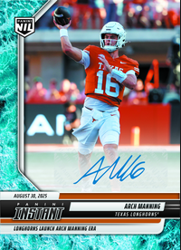 2025 Panini Instant Arch Manning #AMA Water Auto /10 Texas Longhorns Rookie RC Football Card (ONLINE ORDER ONLY)