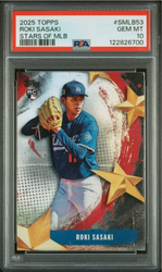 Graded 2025 Topps Roki Sasaki #SMLB53 Stars of MLB Rookie RC Baseball Card PSA 10 Gem Mint (ONLINE ORDER ONLY)