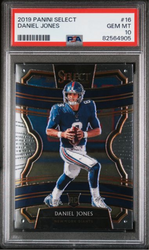Graded 2019 Panini Select Daniel Jones #16 Rookie RC Football Card PSA 10 Gem Mint (ONLINE ORDER ONLY)