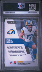 Graded 2023 Panini Donruss Optic Puka Nacua #4 Rookie Primary Colors Rookie RC Football Card PSA 10 Gem Mint (ONLINE ORDER ONLY)