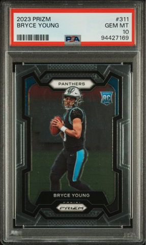 Graded 2023 Panini Prizm Bryce Young #311 Rookie RC Football Card PSA 10 Gem Mint (ONLINE ORDER ONLY)