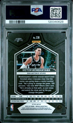 Graded 2023 Panini Mosaic Victor Wembanyama #238 Reactive Blue Rookie RC Basketball Card PSA 10 Gem Mint (ONLINE ORDER ONLY)