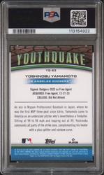 Graded 2024 Topps Chrome Yoshinobu Yamamoto #YQ53 Youthquake Rookie RC Baseball Card PSA 10 Gem Mint (ONLINE ORDER ONLY)