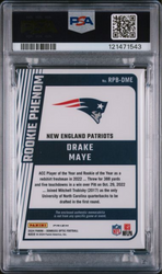 Graded 2024 Panini Donruss Optic Drake Maye #RPBDME Rookie Phenoms Relic Rookie RC Football Card PSA 10 Gem Mint (ONLINE ORDER ONLY)