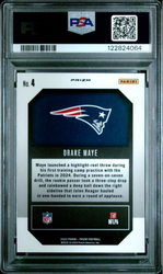 Graded 2024 Panini Prizm Drake Maye #4 Emergent Green Wave Rookie RC Football Card PSA 10 Gem Mint (ONLINE ORDER ONLY)