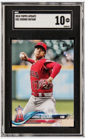 Graded 2018 Topps Update Shohei Ohtani #US1 Pitching In Red Jersey Rookie RC Baseball Card SGC 10 Gem Mint (ONLINE ORDER ONLY)
