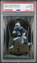 Graded 2020 Panini Select Jonathan Taylor #153 Rookie RC Football Card PSA 10 Gem Mint (ONLINE ORDER ONLY)