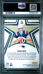 Graded 2024 Panini Rookies & Stars Drake Maye #129 Red Rookie RC Football Card PSA 9 Mint (ONLINE ORDER ONLY)