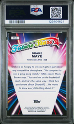 Graded 2024 Topps Chrome Drake Maye #FS3 Future Stars Rookie RC Football Card PSA 10 Gem Mint (ONLINE ORDER ONLY)