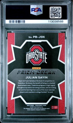 Graded 2024 Panini Prizm Draft Picks Julian Sayin #PBJSN Prizm Break Rookie RC Football Card PSA 10 Gem Mint (ONLINE ORDER ONLY)