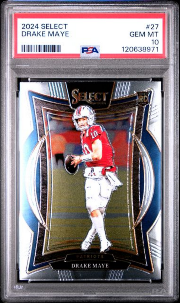 Graded 2024 Panini Select Drake Maye #27 Rookie RC Football Card PSA 10 Gem Mint (ONLINE ORDER ONLY)