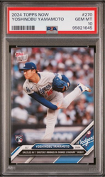 Graded 2024 Topps Now Yoshinobu Yamamoto #270 Rookie RC Baseball Card PSA 10 Gem Mint (ONLINE ORDER ONLY)