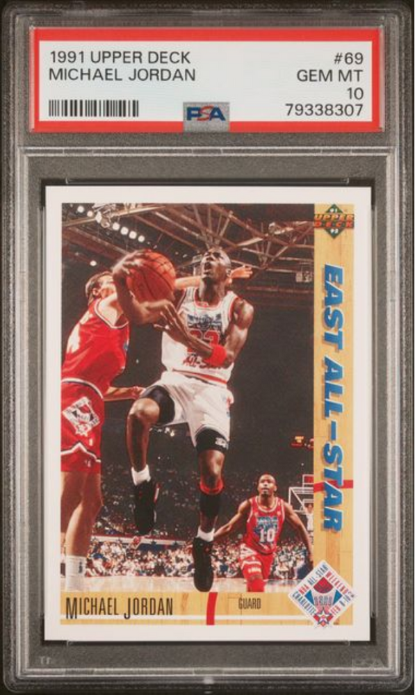 Graded 1991 Upper Deck Michael Jordan #69 Basketball Card PSA 10 Gem Mint (ONLINE ORDER ONLY)