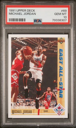 Graded 1991 Upper Deck Michael Jordan #69 Basketball Card PSA 10 Gem Mint (ONLINE ORDER ONLY)