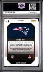 Graded 2024 Panini Prizm Drake Maye #4 Emergent Green Prizm Rookie RC Football Card PSA 10 Gem Mint (ONLINE ORDER ONLY)