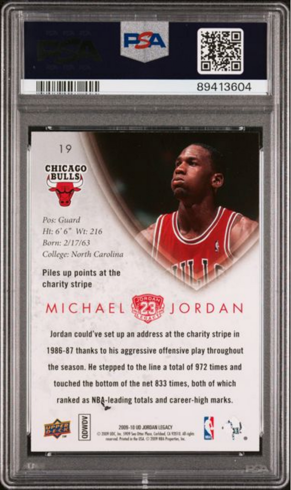 Graded 2009 Upper Deck Jordan Legacy Michael Jordan #19 Gold Basketball Card PSA 10 Gem Mint (ONLINE ORDER ONLY)