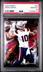 Graded 2024 Topps Finest Drake Maye #62 Rookie RC Football Card PSA 10 Gem Mint (ONLINE ORDER ONLY)
