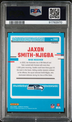 Graded 2023 Panini Prizm Jaxon Smith-Njigba #390 Optic Preview Red & Green Rookie RC Football Card PSA 10 Gem Mint (ONLINE ORDER ONLY)