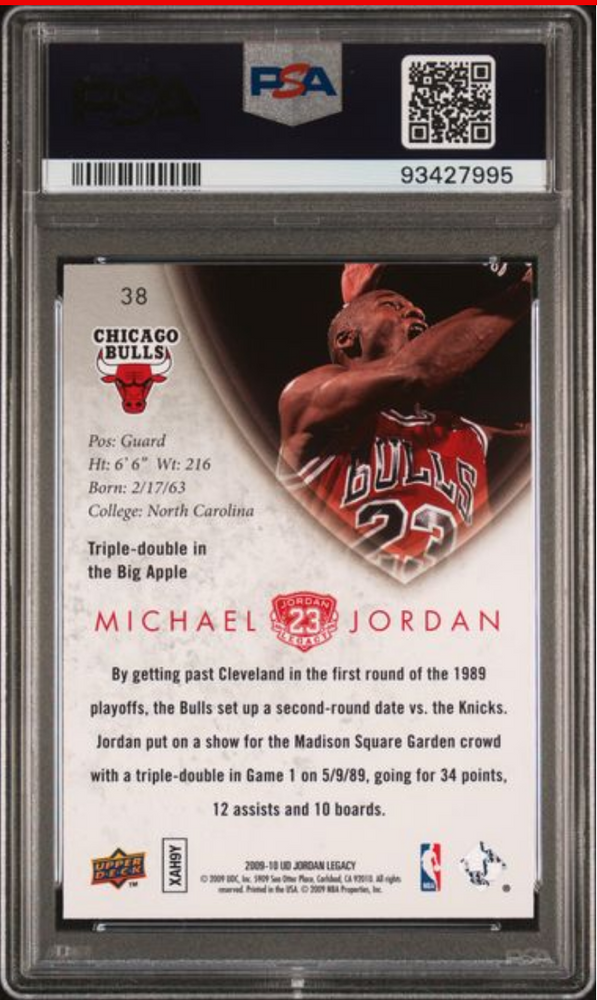 Graded 2009 Upper Deck Jordan Legacy Michael Jordan #38 Gold Basketball Card PSA 10 Gem Mint (ONLINE ORDER ONLY)