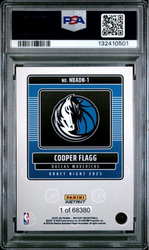 Graded 2025 Panini Instant Cooper Flagg #1 Draft Night Rookie RC Basketball Card PSA 7 Near Mint (ONLINE ORDER ONLY)