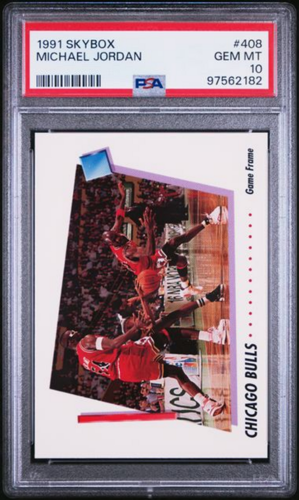 Graded 1991 Skybox Michael Jordan #408 Basketball Card PSA 10 Gem Mint (ONLINE ORDER ONLY)