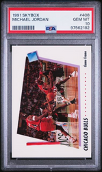 Graded 1991 Skybox Michael Jordan #408 Basketball Card PSA 10 Gem Mint (ONLINE ORDER ONLY)