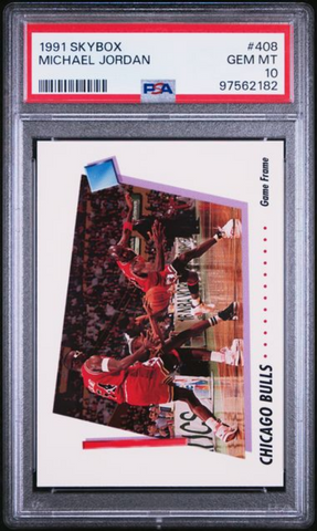 Graded 1991 Skybox Michael Jordan #408 Basketball Card PSA 10 Gem Mint (ONLINE ORDER ONLY)