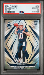 Graded 2024 Panini Phoenix Drake Maye #179 Silver Rookie RC Football Card PSA 10 Gem Mint (ONLINE ORDER ONLY)