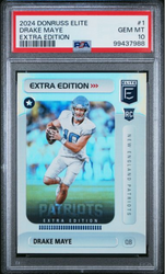 Graded 2024 Panini Donruss Elite Drake Maye #1 Extra Edition Rookie RC Football Card PSA 10 Gem Mint (ONLINE ORDER ONLY)